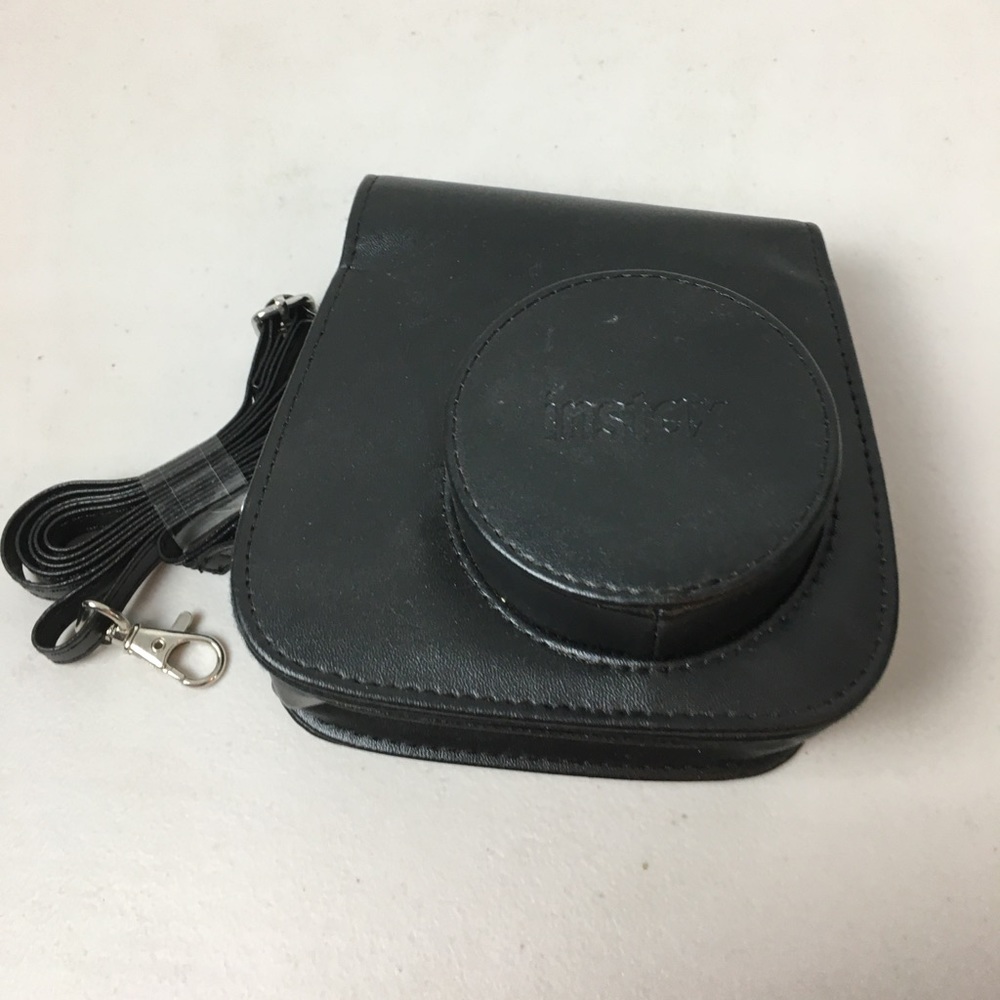 Instax 2 piece leather camera case New no tags